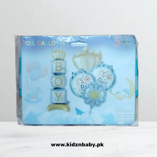 Its A Boy Foil Balloons Set - 5Pcs