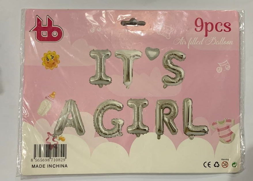 ITS A GIRL / ITS A BOY Alphabet Foil Balloons