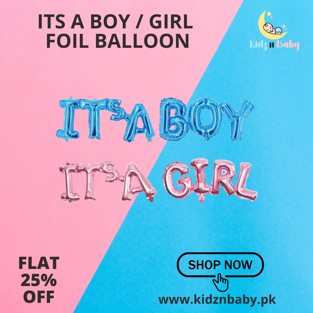 ITS A GIRL / ITS A BOY Alphabet Foil Balloon - Best Foil Balloons Price in Pakistan