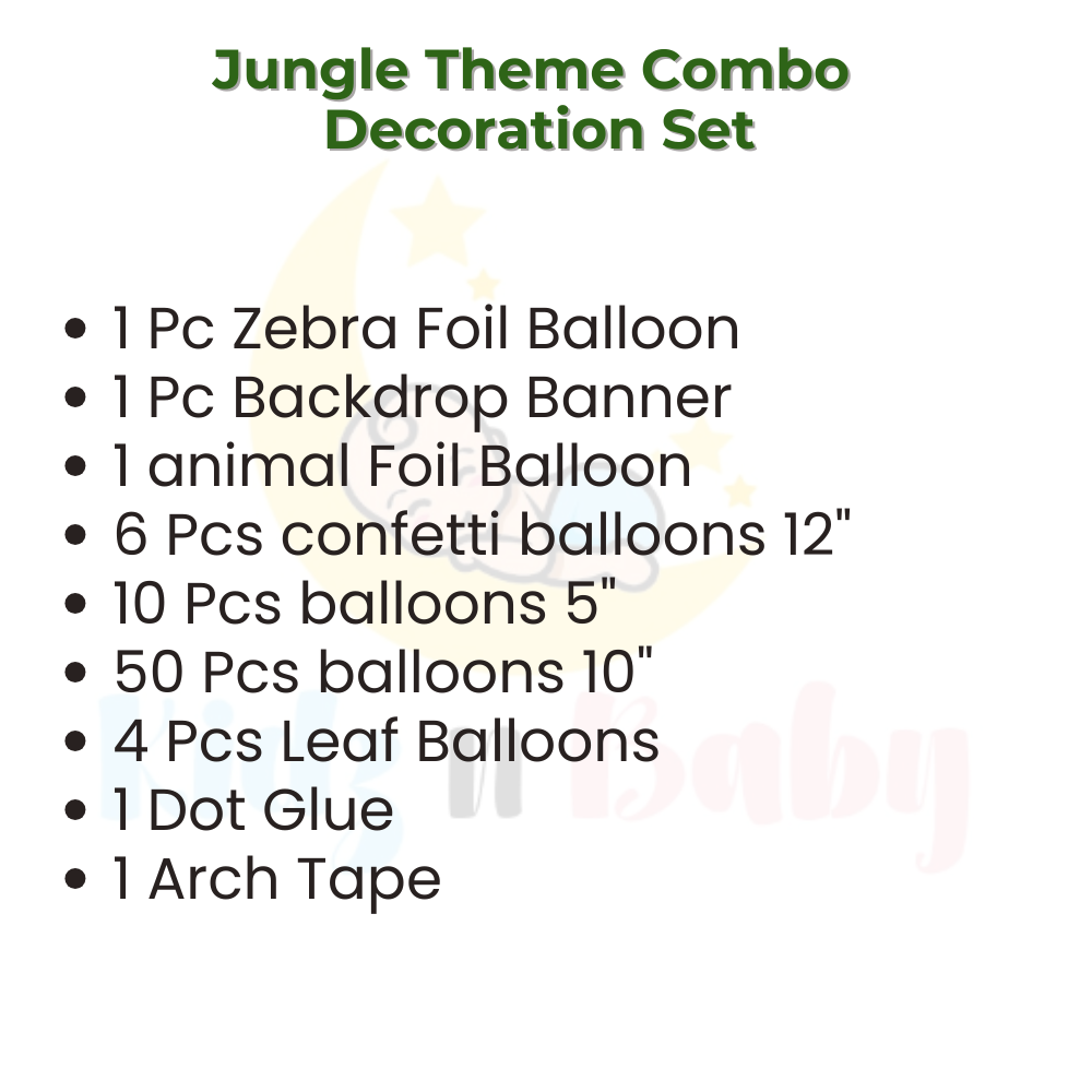 Jungle Theme combo decoration set for celebrations