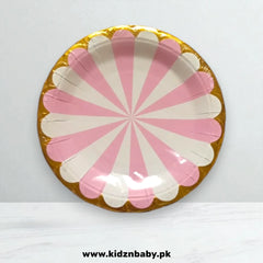 Light Pink Sunburst Disposable Plates (Pack of 10)