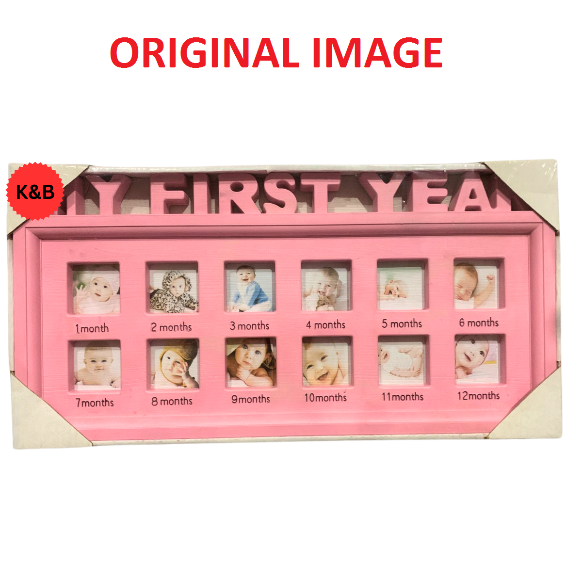 MY FIRST YEAR Baby Photo Frame - 12 Months Complete Milestone