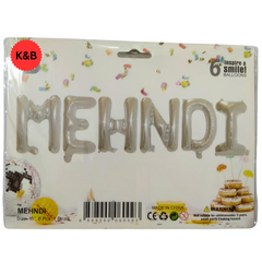 Mehndi Alphabet Foil Helium Letter Balloon Set – Ideal Mehndi Decoration Item