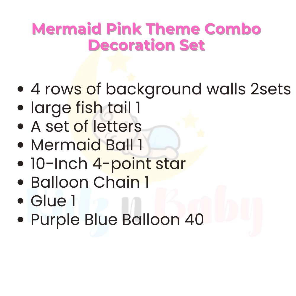 Mermaid Pink Theme  combo for celebrations