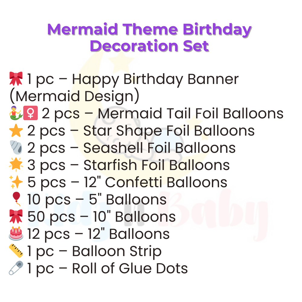 Mermaid Theme Combo Decoration set for Parties