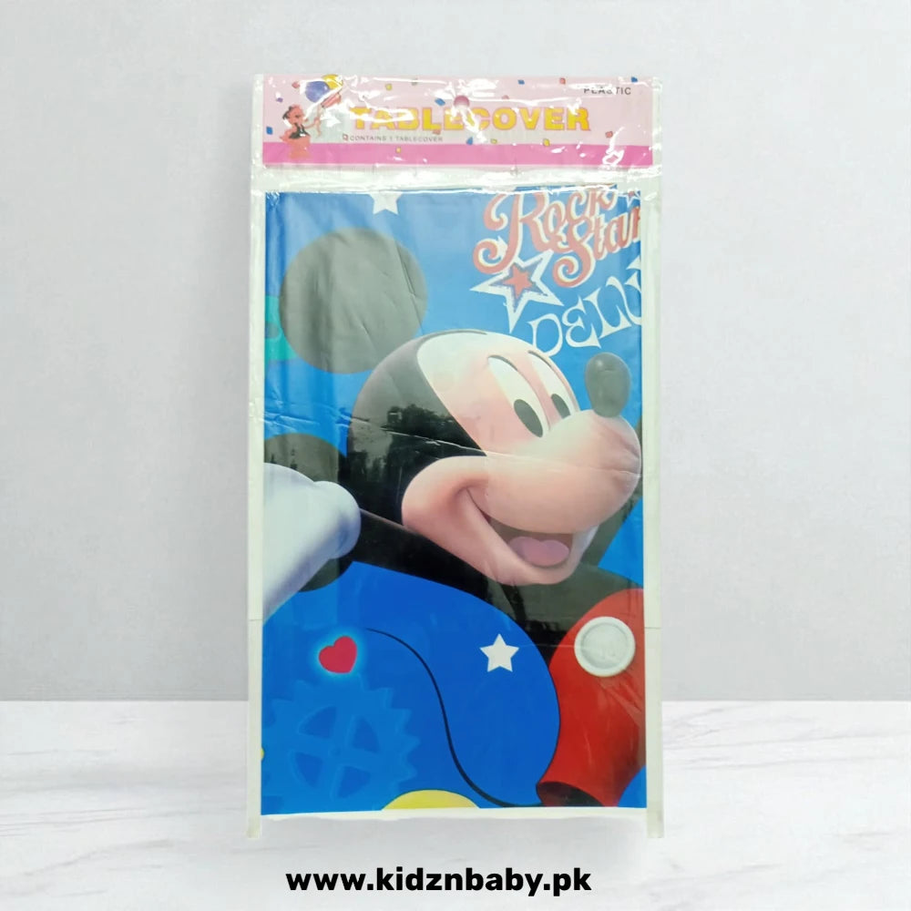 Mickey Mouse Plastic Table Cover – Fun Birthday Party Decor