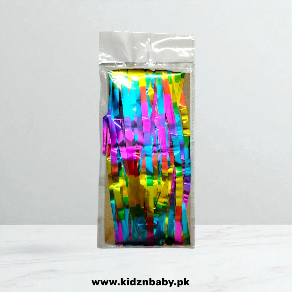 Multicolor foil curtain for party celebrations