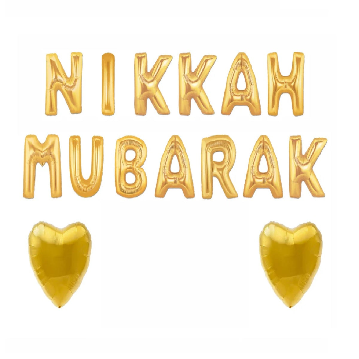 Nikkah Mubarak Alphabet Foil Balloons Set for Wedding Decoration