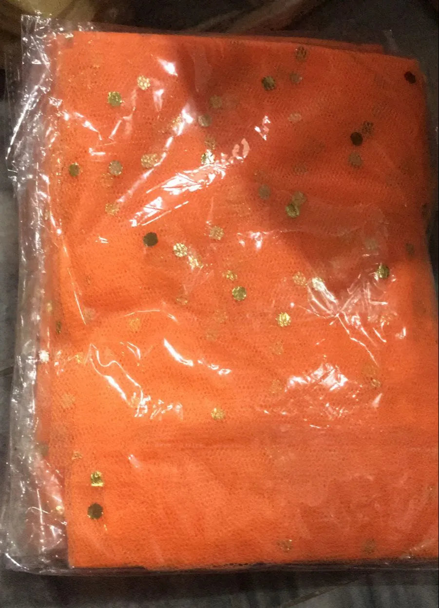 Orange Net Curtain for event celebrations