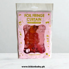 Orchid Purple Printed Square Shape Foil Curtain for Elegant Party Decor