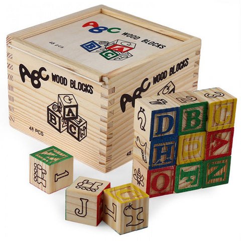 ABC Wood Blocks (Large) - 48 pcs