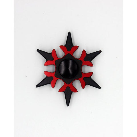 Fidget Spinner - Metallic Snowflake - Black & Red