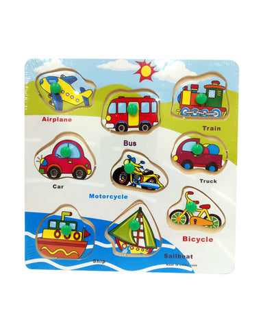 Wooden Puzzle - Learning Vehicles - Small