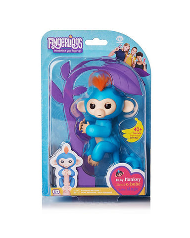 Fingerlings - Interactive Baby Monkey - Boris - Blue