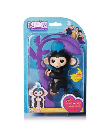 Fingerlings - Interactive Baby Monkey - Finn - Black