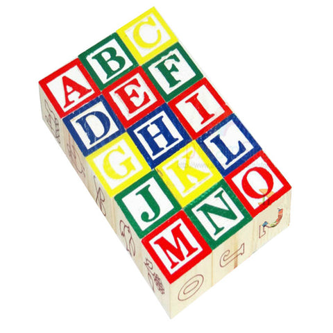 ABC & 123 Wood Blocks - 15 pcs