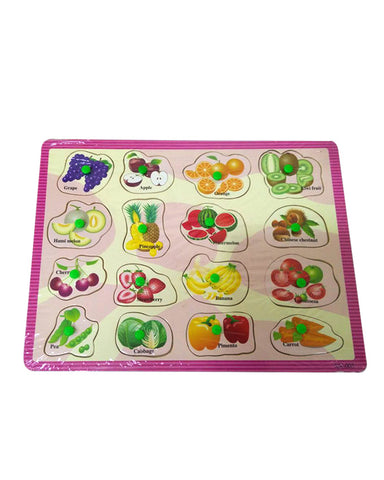 Fruits & Vegetables Learning - Wooden Puzzle