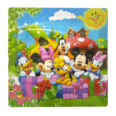 Wooden Jigsaw Puzzle - Mickey & Friends Surprise - 5.75 inch