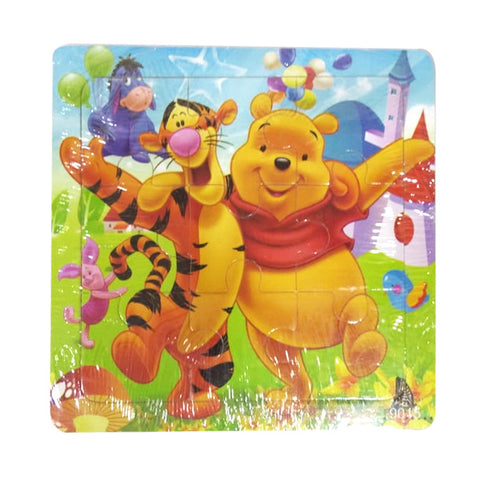 Wooden Jigsaw Puzzle - Winnie the Pooh - Tiger & Teddy Bear - 5.75 inch