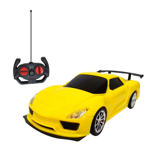 RC Street Racer Sports Car - Yellow - 4 Channel