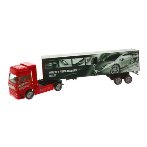 Transport Trailer Truck with Container - Die Cast - 12 inches