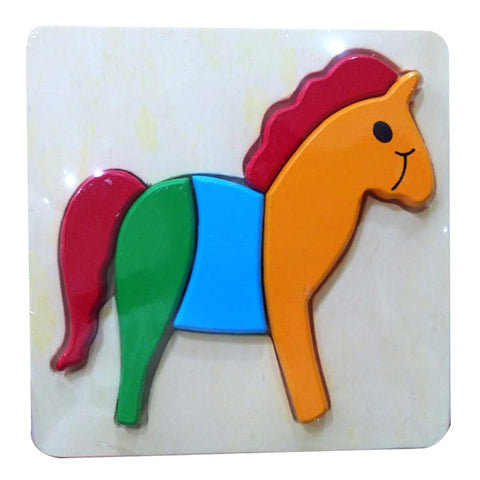 Wooden Puzzle Thick - Horse