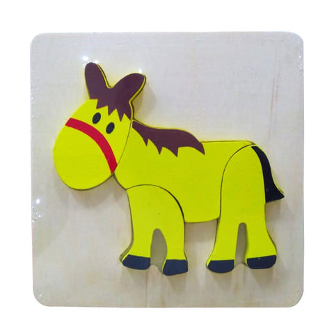 Wooden Puzzle Thick - Donkey