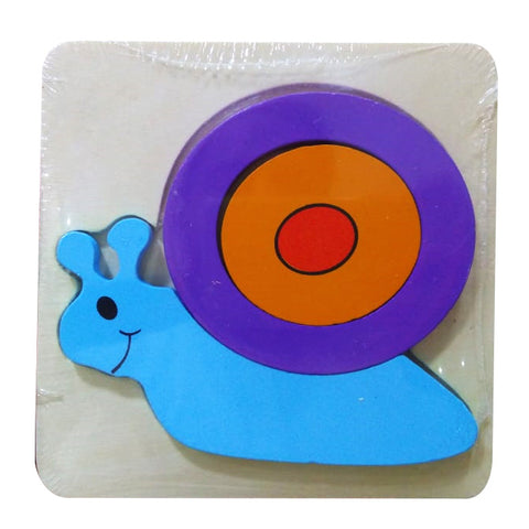 Wooden Puzzle Thick - Snail