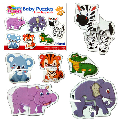 Pre-School: Baby Toddler Puzzles - Zoo Animals - 3 to 8 inches