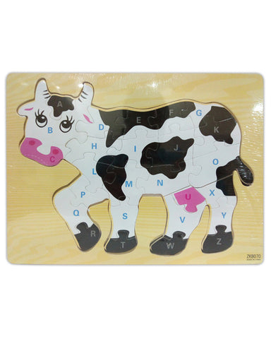 Wood ABC Puzzle - Cow