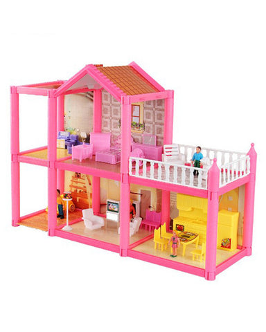 Lovely Pink Doll House - 113 Pcs