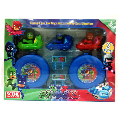 PJMASKS: Next-Gen Ejection 3 Cars Racing Set for Kids