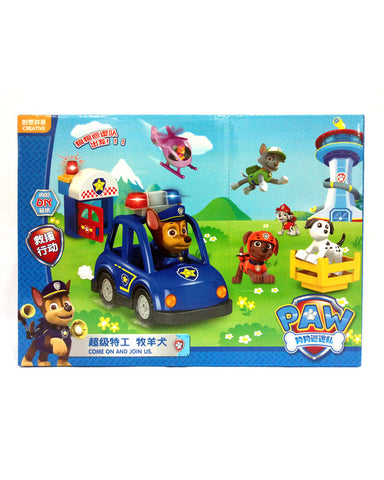 Paw Patrol: Chase Police Car Blocks Set - 24 pcs - Blue