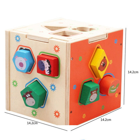 Cartoon Shapes Sorting Intelligence Learning Box for Toddlers