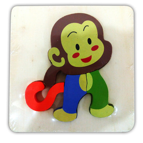 Wooden Puzzle Thick - Monkey