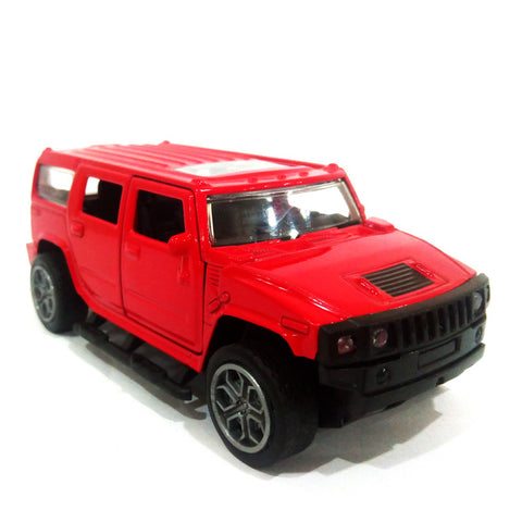 Hummer Scaled Model Metal Pull Back Die Cast with Light & Sound - Red