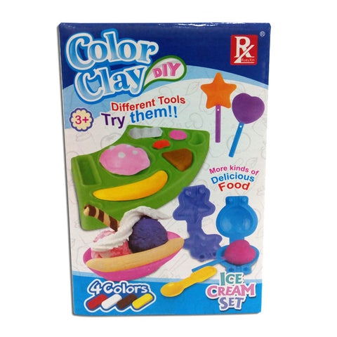 Color Clay - Mini Ice Cream Play Dough - 4 Colors