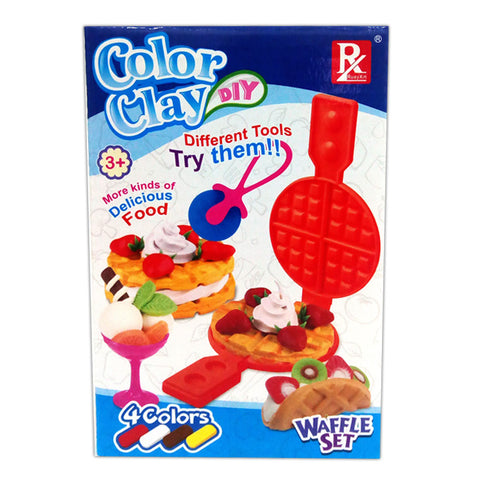 Color Clay - Mini Waffle Breakfast Play Dough - 4 Colors