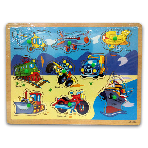 Transportation Vehicles - Educational Wooden Board Puzzle