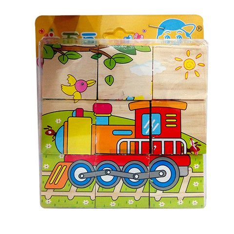 Transportation Vehicles - Cubical Wooden Puzzle