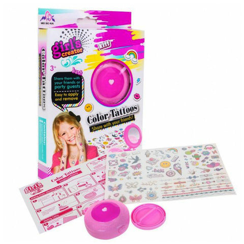 Girl's Creator: Kids Color Tattoo Party Set - Removable