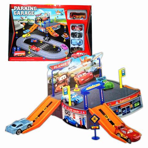 Cars: Lightning McQueen & Friends Diecast Parking Garage Play Set