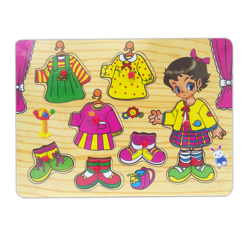 Girls Dressing Wooden Jigsaw Puzzle