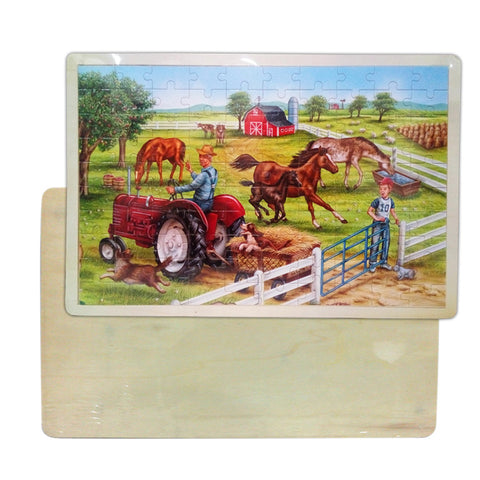 Big Farm Puzzle Wooden Jigsaw Puzzle - 18 inches