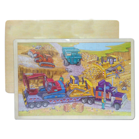 Big Construction Wooden Jigsaw Puzzle - 18 inches