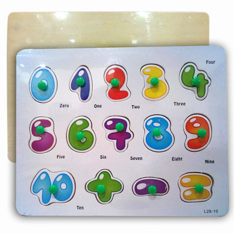 Numbers Learning 123 Bubble Wooden Puzzle