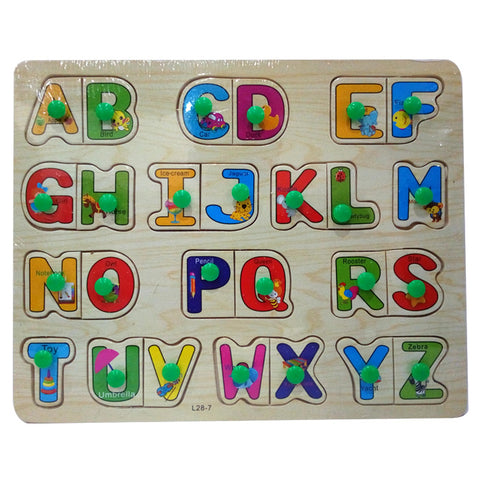 Capital ABC Learning Dual Alphabets Wooden Puzzle