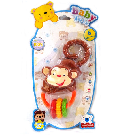 Monkey Baby Teether Rattle Keys