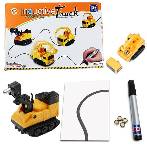 Magic Pen Inductive Car Tank Truck Doodle Marker Toy Automatic Follow-Line