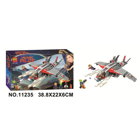 Captain Marvel and The Skrull Attack Building Blocks with Nick Fury - 11235